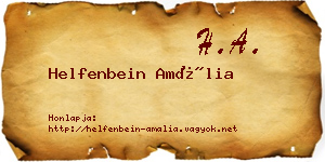 Helfenbein Amália névjegykártya